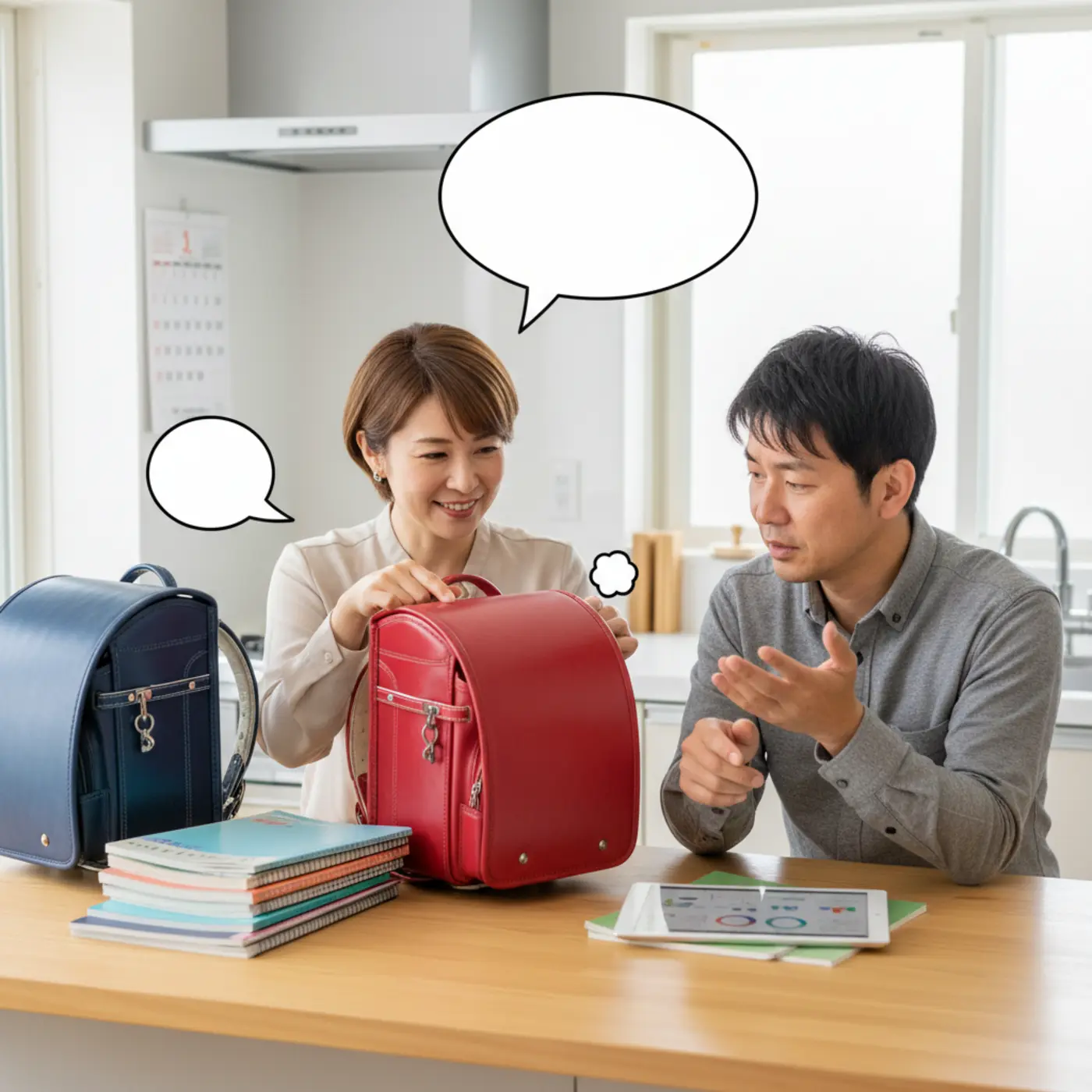 ランドセル選びでよくある質問（Q&A）を解説する画像。購入時期や重さ、置き勉の要望方法など、保護者がランドセルや学校生活に関して抱える様々な疑問に答えるコンテンツのイメージです。