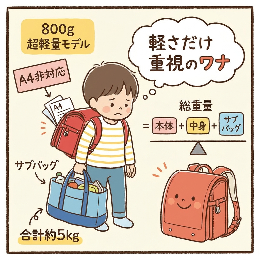 パターン1: 軽さだけ重視で結局重くなった