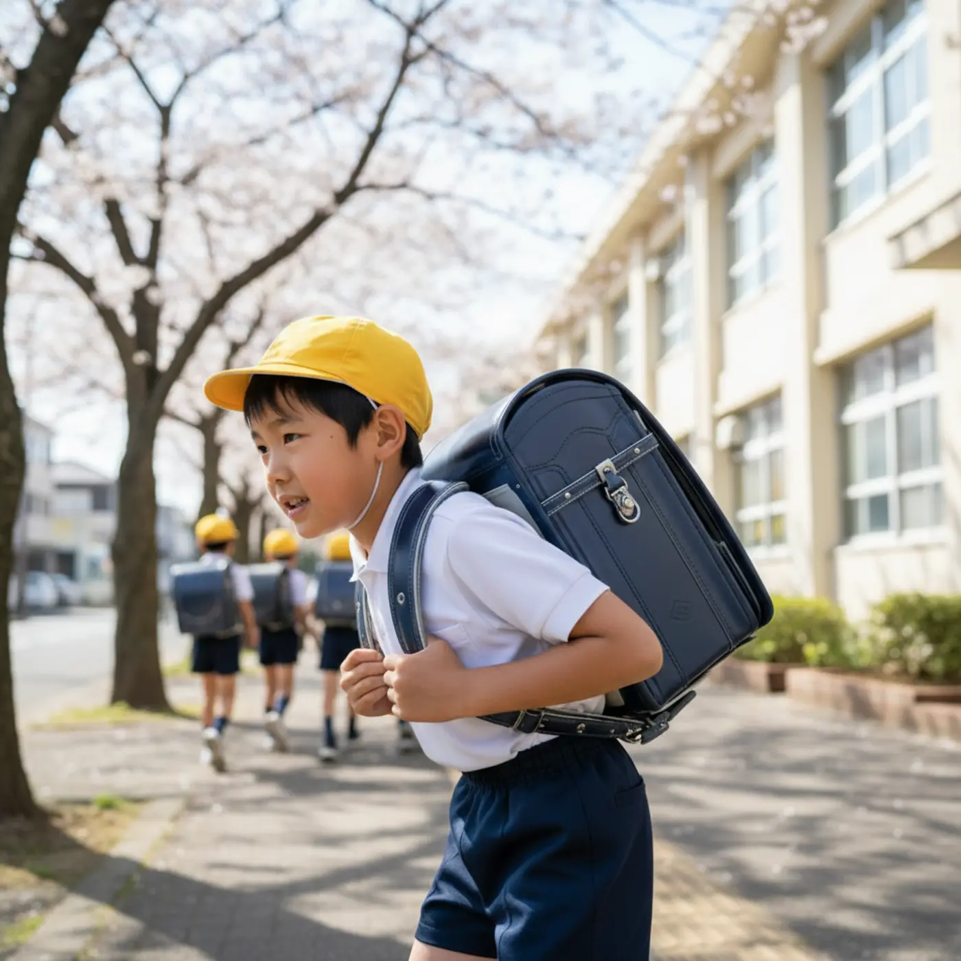 重いランドセルを背負って通学する小学生。この記事では、ランドセルがなぜ廃止されないのか、その理由と重さ対策、代替案について詳しく解説します。