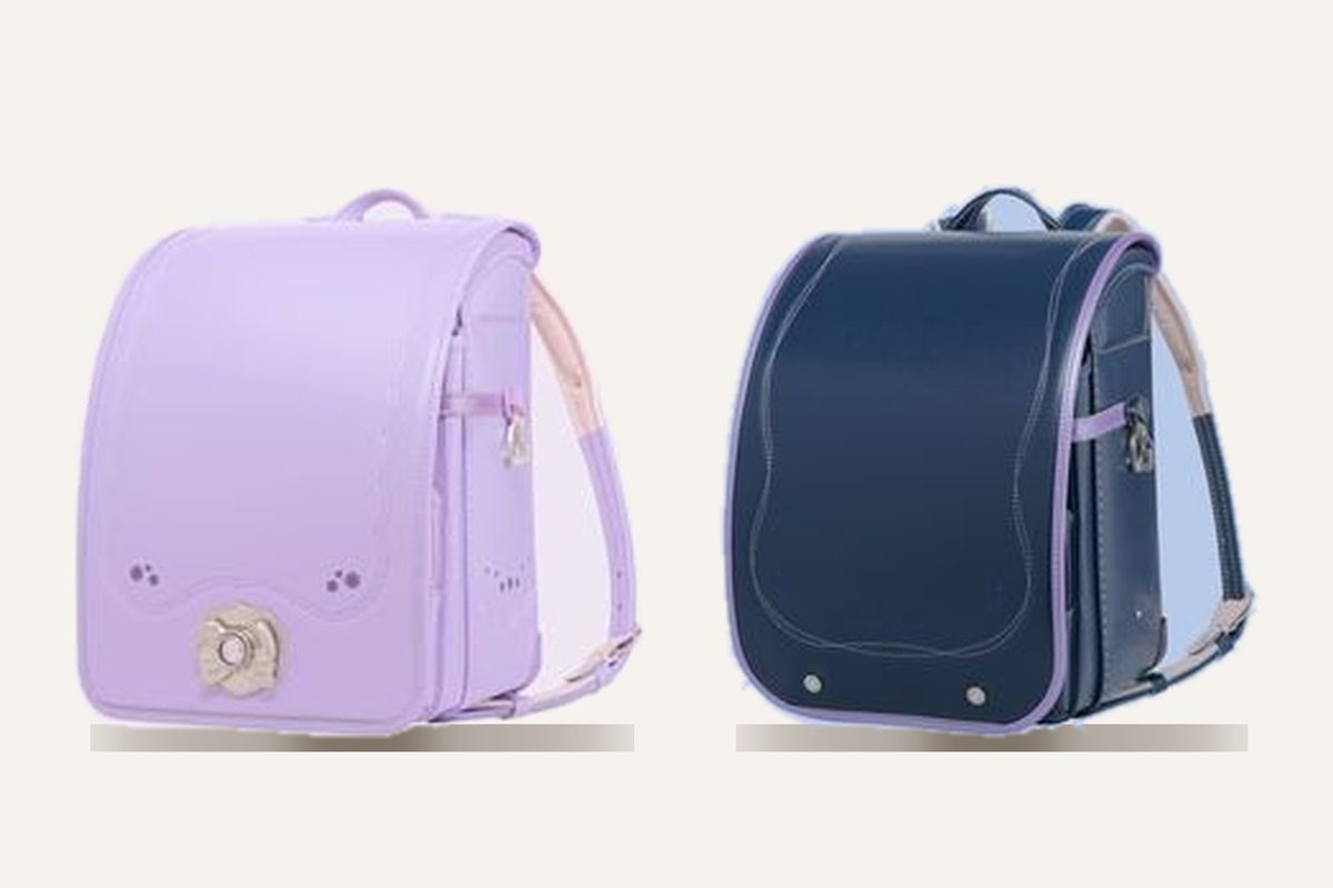くるピタランドセルのセレクト ラベンダー、くるピタランドセルのマカロンリボン ブルーベリー・パールラベンダーの商品写真